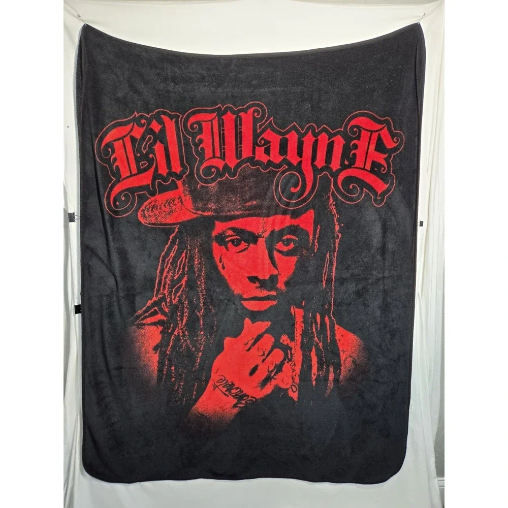 2010 Lil Wayne Fleece Blanket Young Money Concert Merchandise 48 x 60 Weezy